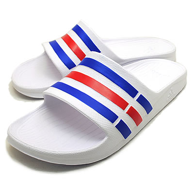 adidas slides red white blue