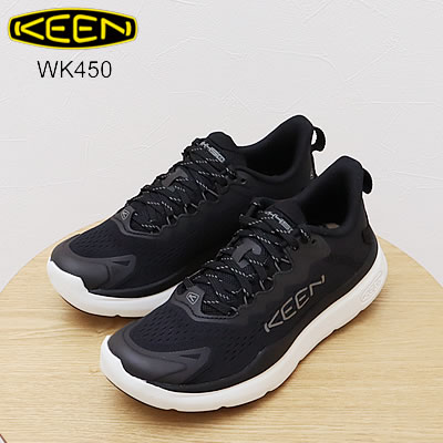 ★4/15限定！ポイント最大39倍！要エントリー！【返品交換送料無料】KEEN キーン ウィメンズ WK450 ダブルケー450 ウォーキングシューズ Black/Star White ブラック/スター ホワイト 靴 スニーカー シューズ アウトドア ウォーキング レディースウォーキングシューズ