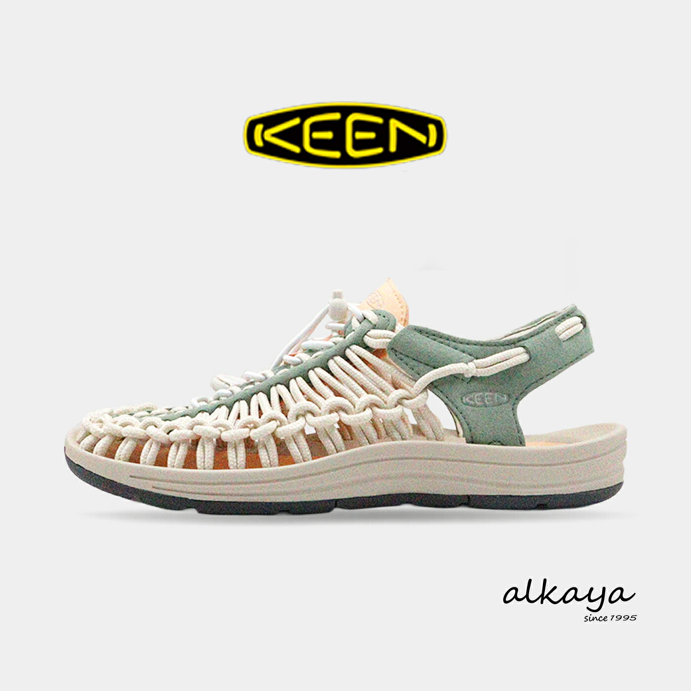 ★7/25限定！P最大39倍！＆最大100％ポイントバック！？ 返品交換送料無料 KEEN キーン ウィメンズ UNEEK ユニーク LILY PAD/PEACH FUZZ リリーパッド/ピーチフィズ サンダル 靴 スニーカー シューズ アウトドア キャンプ コンフォート レディース｜アルカヤ靴店