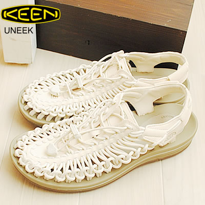 ★4/10限定！ポイント最大29倍！要エントリー！【返品交換送料無料】KEEN キーン UNEEK ユニーク WHITE CAP/CORNSTALK ホワイトキャップ/コーンストーク サンダル 靴 スニーカー シューズ アウトドア キャンプ コンフォート ギフト プレゼント 贈り物