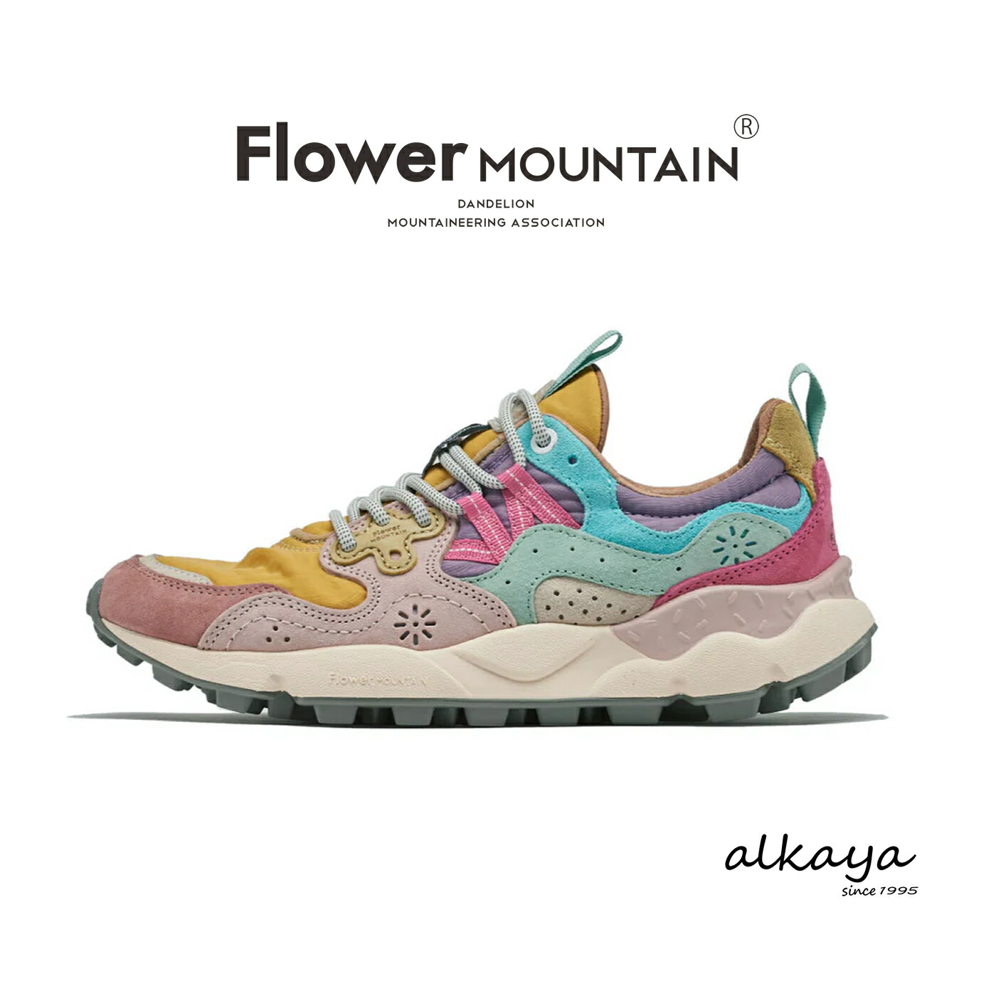★4/6-11限定！ポイント最大38倍！要エントリー！【返品交換送料無料】Flower MOUNTAIN フラワー マウンテン YAMANO3 ヤマノ3 PINK / GOLDEN OCHER ピンク / ゴールデンオーカー 靴 スニーカー シューズ ギフト プレゼント 贈り物