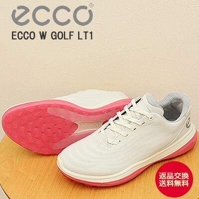 ★4/9限定！ポイント最大38倍！要エントリー！【返品交換送料無料】ECCO エコー ECCO W GOLF LT1 エコー ウィメンズ ゴルフ LT1 WHITE/BUBBLEGUM ホワイト/バブルガム スパイクレス レディース 靴 スニーカー コンフォート シューズ 快適 ウォータープルーフ