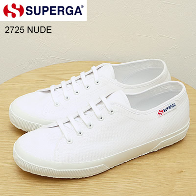 ★最大100％ポイントバック！？要エントリー★【返品交換送料無料】SUPERGA スペルガ 2725 NUDE ヌード WHITE ホワイト  メンズ レディース 靴 キャンバス スニーカー   シューズ 軽量 ギフト プレゼント