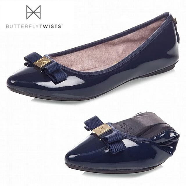 ★4/15限定！ポイント最大39倍！要エントリー！BUTTERFLY TWISTS バタフライツイスト 22023N JASMIN ジャスミン NAVY ネイビー スリッポン スリップオン靴 フラットシューズ レディース シューズ 二次会 結婚式 授業参観 入学式 卒業式 ギフト プレゼント 贈り物