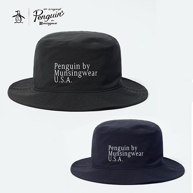 【即納】Penguin by Munsingwear ペンギン バイ マンシングウェア Bucket Hat バケット ハット BLACK ブラック NAVY ネイビー メンズ レディース ゴルフ バケットハット【正規取扱店】 ギフト プレゼント 贈り物