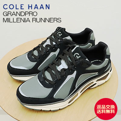 ★4/15限定！ポイント最大39倍！要エントリー！【返品交換送料無料】COLE HAAN コールハーン GRANDPRO MILLENIA RUNNERS グランドプロ ミレニア ランナーズ BLACK/LAVA SMOKE/IVORY ブラック/ラバスモーク/アイボリー メンズ スニーカー 靴 ランニング シューズ
