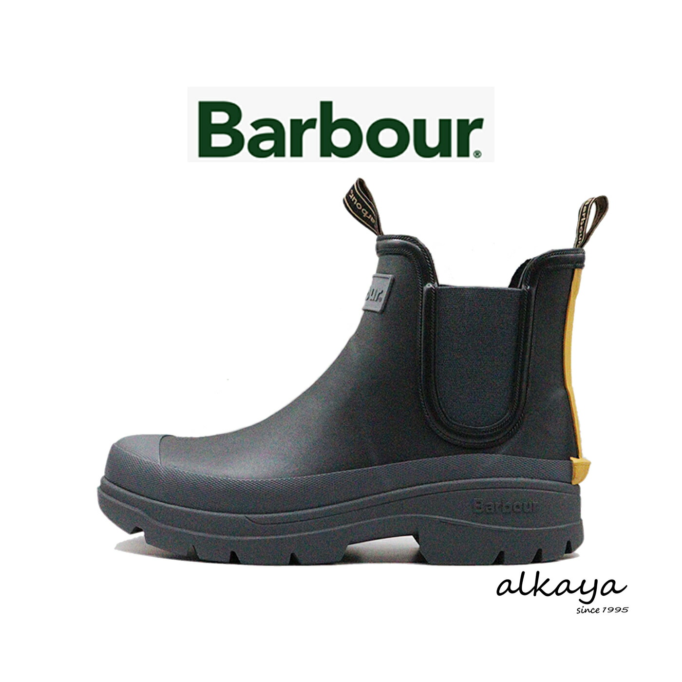 ★4/18限定！ポイント最大31倍！要エントリー！【返品交換送料無料】 BARBOUR バブアー NIMBUS ニンバス サイドゴア ショート レインブーツ BK71 BLACK/OTHER ブラック/アザー MRF0028 【正規取扱店】メンズ レイン ブーツ ギフト プレゼント 贈り物
