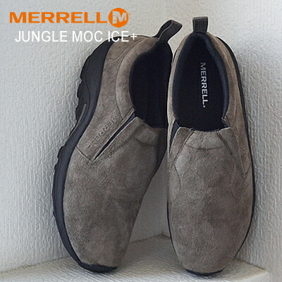 ★4/6-11限定！ポイント最大38倍！要エントリー！MERRELL メンズ レディース JUNGLE MOC ICE+ メレル ジャングルモック アイスプラス GUNSMOKE ガンスモーク 靴 スニーカー シューズ スリップオン ギフト プレゼント 贈り物