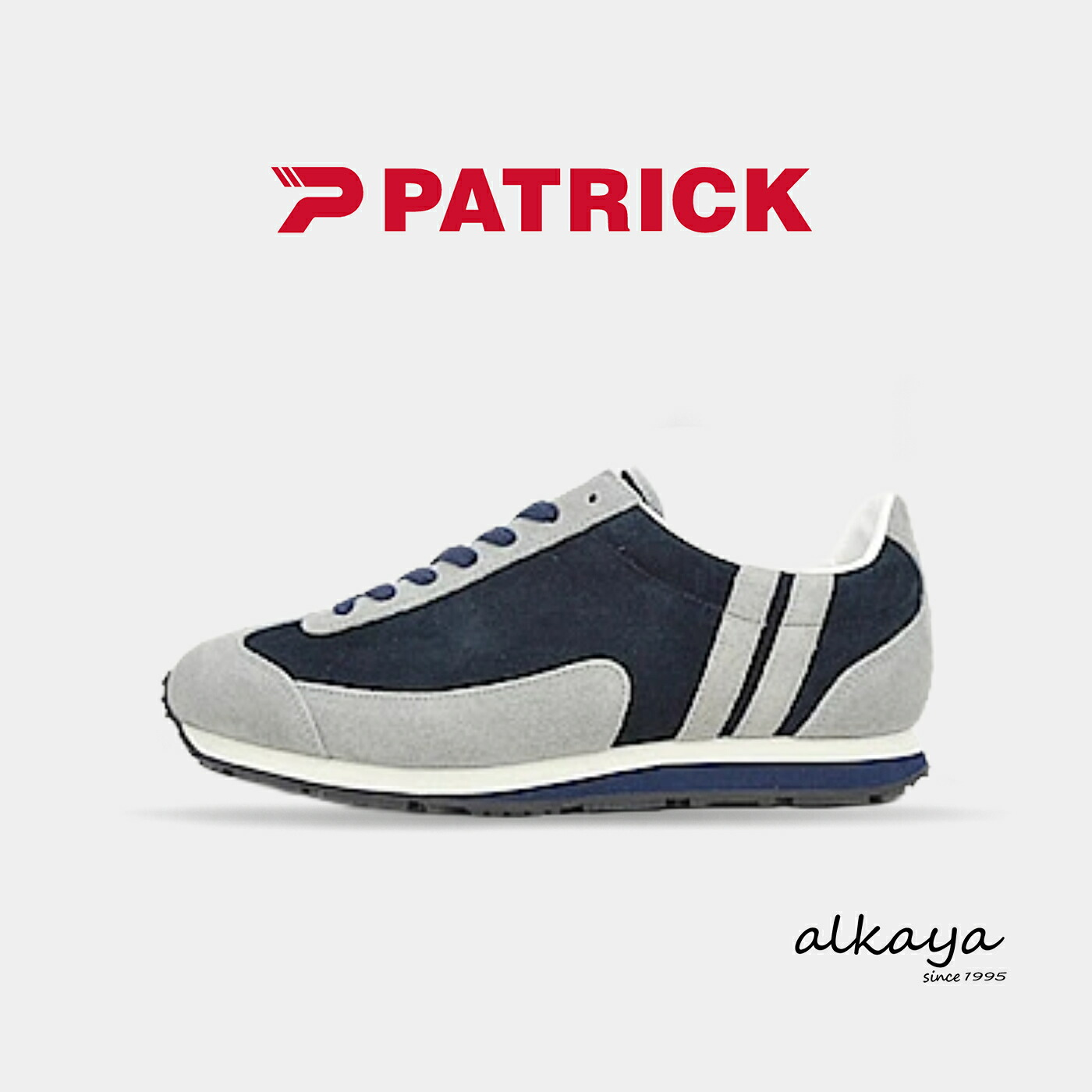 ★4/18限定！ポイント最大31倍！要エントリー！【返品交換送料無料】※店舗限定 PATRICK パトリック PSS-BOSTON ピーエスエス・ボストン NVY/GRY ネイビー/グレー 靴 スニーカー 軽量 軽いシューズ メンズ レディース ギフト プレゼント 贈り物