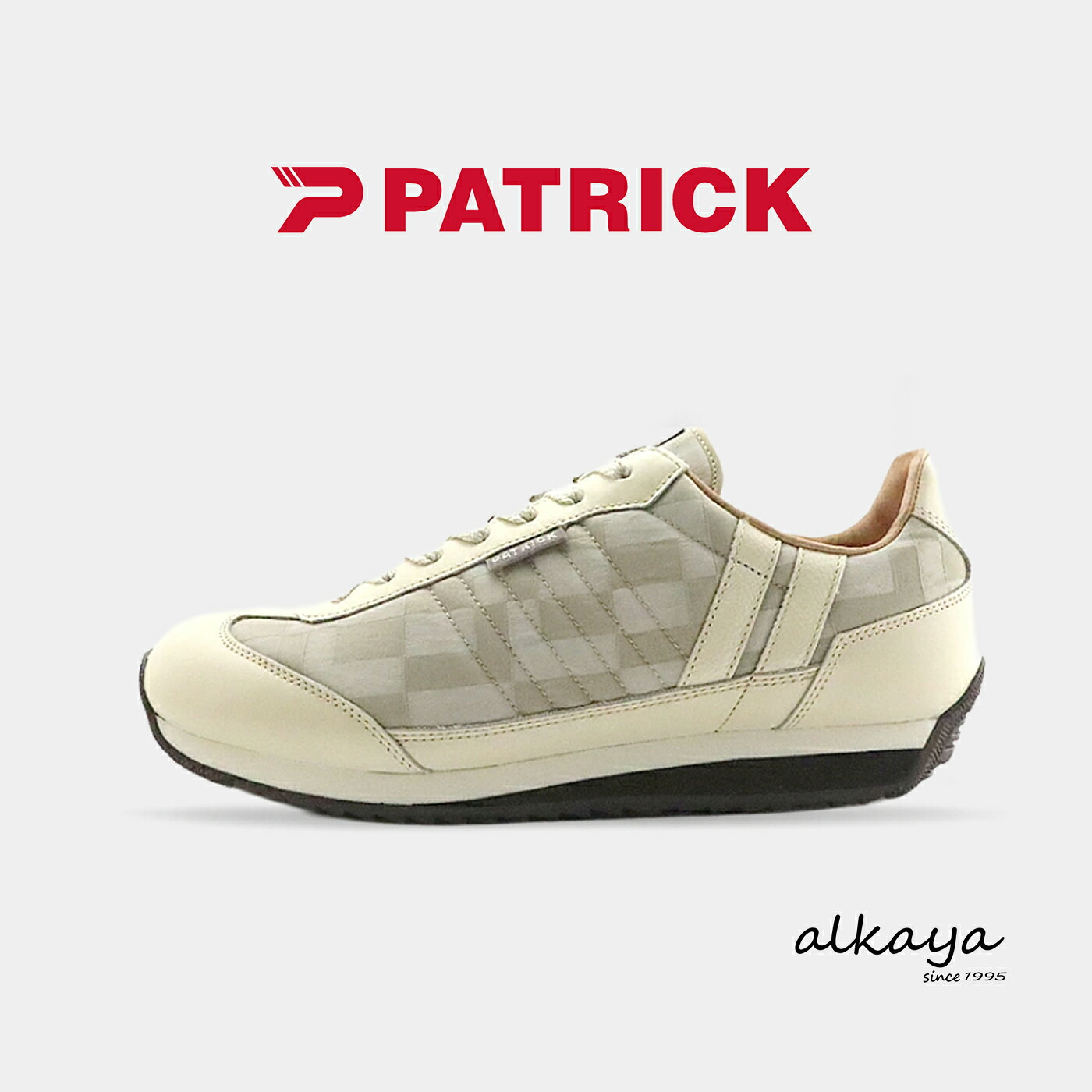 ★7/21-26限定!P最大38倍!&最大100%ポイントバック!? 【返品交換送料無料】PATRICK パトリック MARATHON-MJ マラソン・モザイクジャカード BGE ベージュ 靴 スニーカー 軽量 軽いシューズ メンズ レディース ギフト プレゼント|アルカヤ靴店