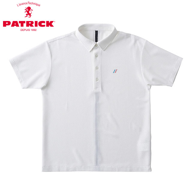 ★7/21-26限定！P最大38倍！＆最大100％ポイントバック！？ 【返品交換送料無料】PATRICK GOLF パトリック ゴルフ メンズ プラスリッチメッシュポロシャツ WHT ホワイト 半袖シャツ ショートスリーブ 吸汗速乾 UVカット メンズ ギフト プレゼント｜アルカヤ靴店 16,500円