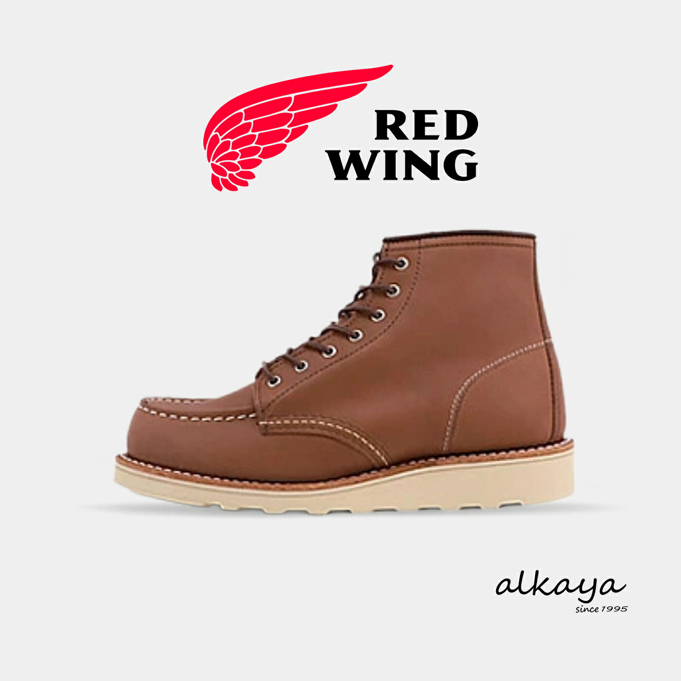 ★7/25限定！P最大39倍！＆最大100％ポイントバック！？ 【返品交換送料無料 】 RED WING レッドウィング 3426 WOMEN'S 6" Classic Moc ウィメンズ 6インチ クラシックモック Mocha"Oro Iginal" モカ"オロ イジナル" 靴 ワークブーツ シューズ｜アルカヤ靴店 38,467円