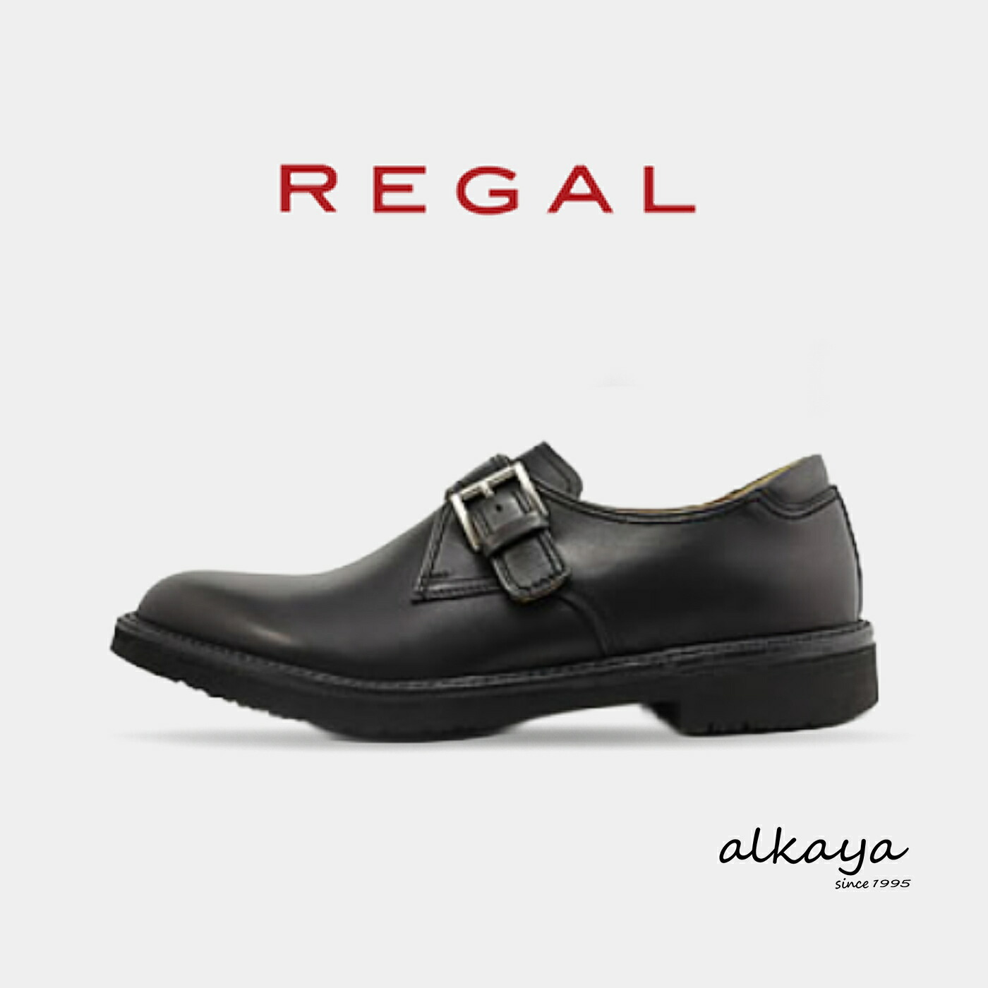 ★7/25限定！P最大39倍！＆最大100％ポイントバック！？ 【返品交換送料無料】REGAL Walker リーガルウォーカー モンクストラップ 103WAH BLACK ブラック ビジネスシューズ EEE 紳士靴 シューズ フォーマル フレッシャーズ 冠婚葬祭 国産 日本製 定番 ギフト プレゼント｜アルカヤ靴店
