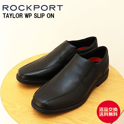 ★4/9限定！ポイント最大38倍！要エントリー！【返品交換送料無料】ROCKPORT ロックポート TAYLOR WP SLIP ON テイラー ウォータープルーフ スリッポン RPI-CI0820W BLACK ブラック ビジネスシューズ 防水機能 レザー カウレザー メンズ