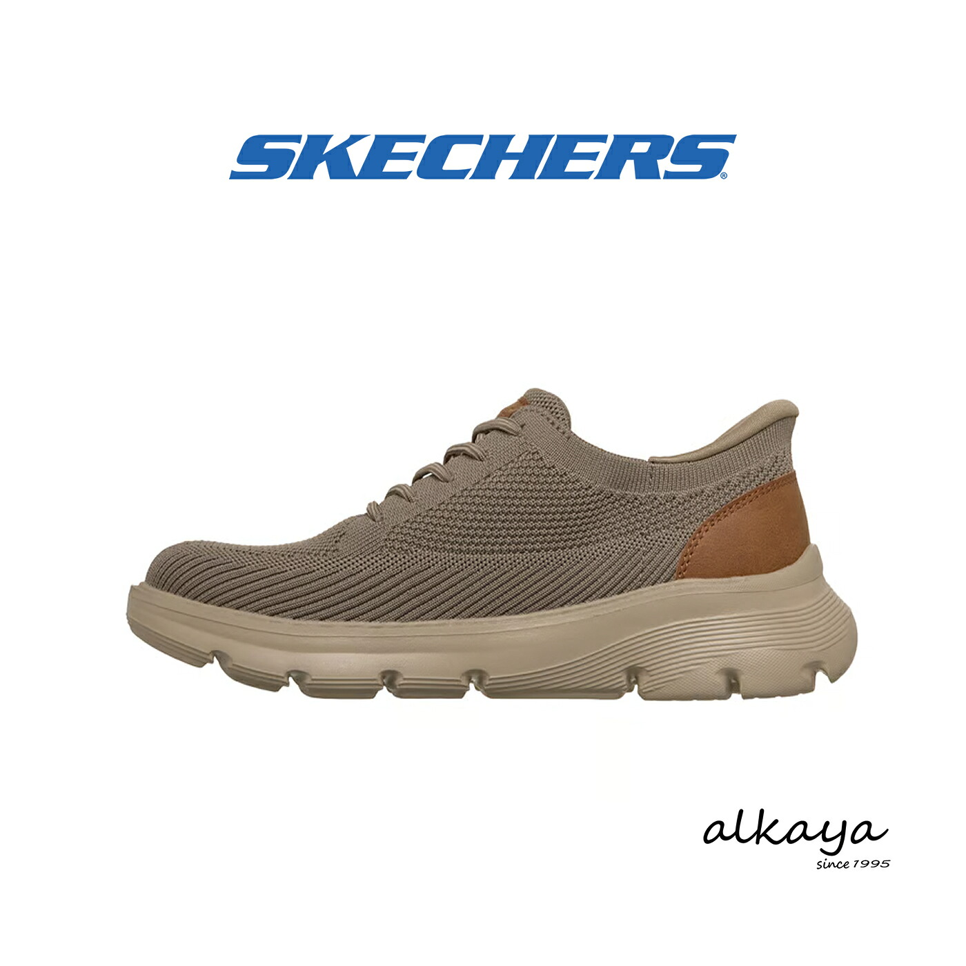 ★7/21-26限定!P最大38倍!&最大100%ポイントバック!? 【返品交換送料無料】SKECHERS SLIP-INS スケッチャーズ スリップインズ ARCH FIT GARZA アーチフィット ガルザ KHK カーキ ブラウン メンズ 靴 スニーカー シューズ ギフト プレゼント|アルカヤ靴店