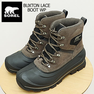 ★1/30限定！P最大22.5倍！要エントリー★SOREL ソレル BUXTON LACE BOOT WP バクストンレース ブーツ ウォータープルーフ Major, Black メジャー,ブラック 靴 シューズ ウィンター 防水 防寒 メンズ画像