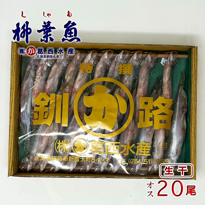 市場 生干 葛西水産ギフト 柳葉魚 オス 20尾 干しシシャモ