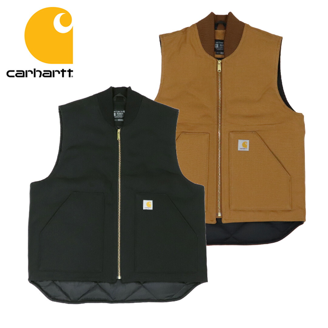 carhartt カーハート ダックジャケットベスト 裏地ボア ロゴタグ carhartt カーハート ダックジャケットベスト 裏地ボア ロゴタグ