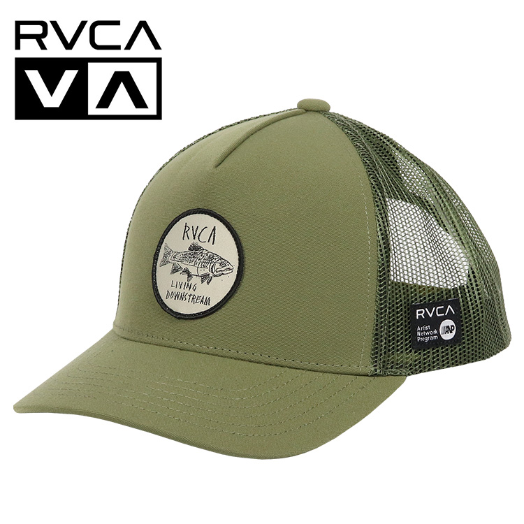 希少 美品 RVCA ルーカ 総柄 ジェットキャップ サイズ調整可能 ブラウン RVCA メンズ BALANCE CREST CAP キャップ 【2025年夏モデル】