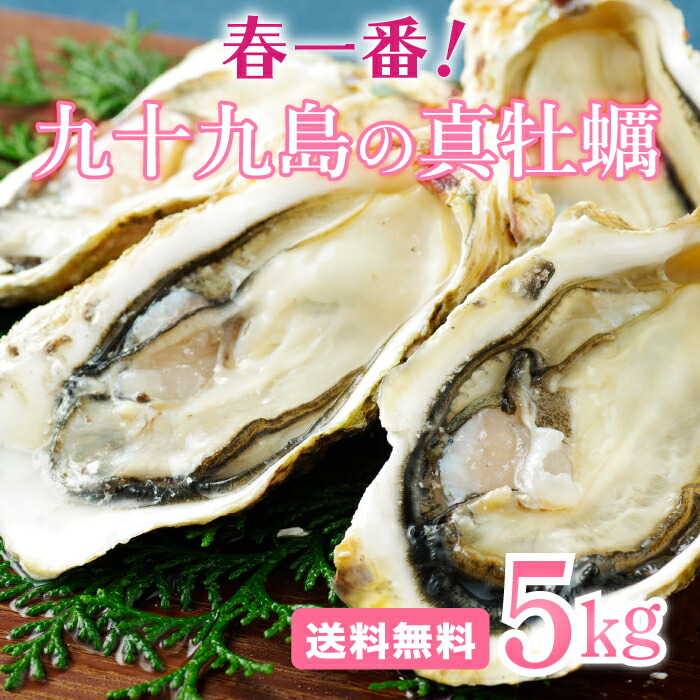 楽天市場 送料無料 九十九島産 春一番 殻付き牡蠣5kgガイド付 生食可 Uv殺菌処理 マルモ水産ホームパーティーにもぴったりな大ボリューム 北海道 沖縄は別途送料850円 九十九島からの贈り物