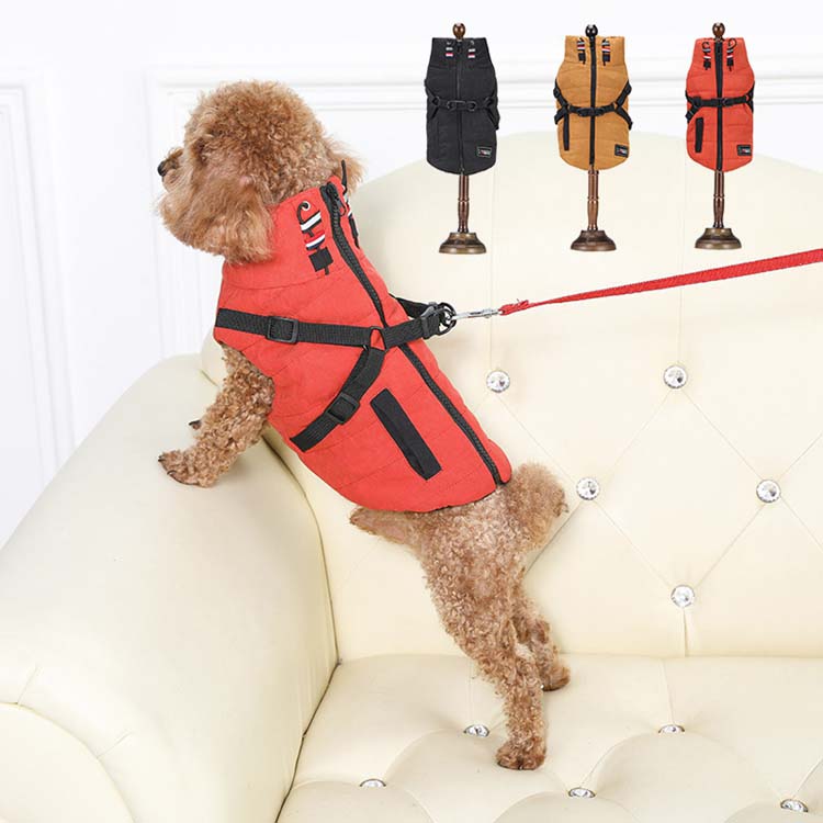 【楽天市場】犬服 コート 犬 ハーネス 冬 小型犬 中型犬 犬の服 防寒着 ドッグウェア ジャケット ハーネス一体型ジャンパー 冬 ドッグ