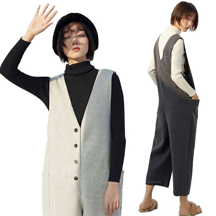 여성용 바지, 오버롤, 브이넥, 30년대, 울 스타일 오버올, 와이드 팬츠, 올인원, 임산부, 40년대, 플레인, 뷰티풀, 프론트 버튼, 크롭 팬츠, 하의, 포켓, 점퍼 팬츠, 루즈, 민소매
