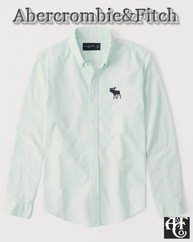 驚きの値段 送料無料 アバクロ Abercrombie Fitch アバクロンビー フィッチ 正規品 メンズ ストレッチ カジュアルシャツ ボタンダウンシャツ オックスフォードシャツ Light Green あす楽対応 開店祝い Spectreaircraft Com