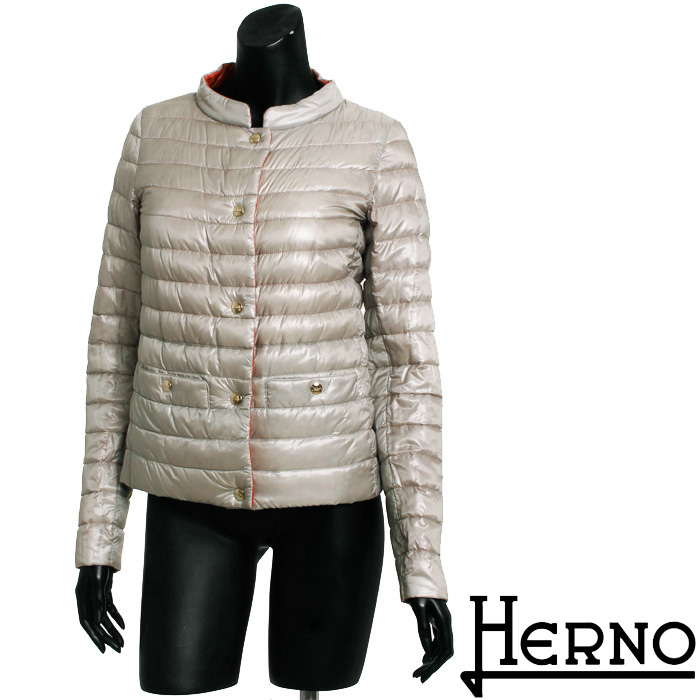 【楽天市場】送料無料 HERNO ヘルノ 超軽量ダウンジャケット リバーブルで2way 定番ショート丈 スタンドカラー ウルトラライトダウンで