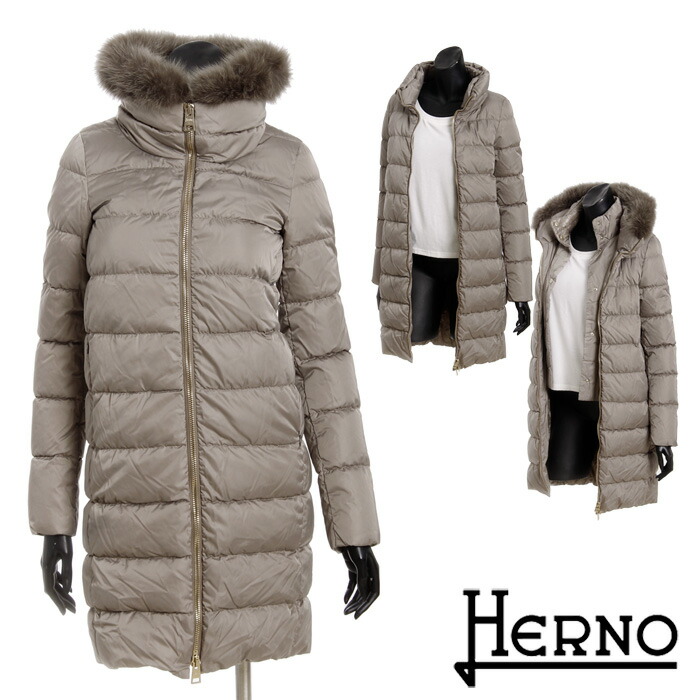 【楽天市場】送料無料 HERNO ヘルノ 3way ファー付きロングダウンコート フォックスファー インナー付き 軽量アウター しっかり防寒 ...