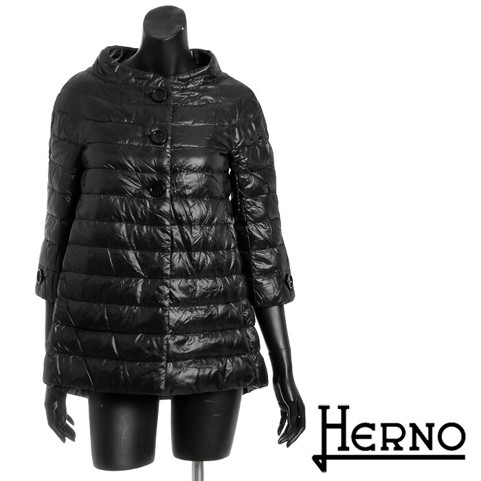【楽天市場】送料無料 HERNO ヘルノ ダウンジャケット 軽量ダウンでしっかり防寒 綺麗なシルエットに 七分袖で華奢見せ PI0422D ...