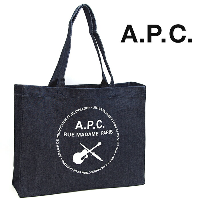 楽天市場】APC アーペーセー トートバッグ デニムトート INDIGO/デニム