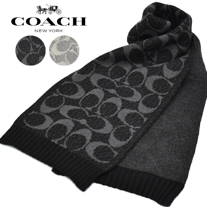 楽天市場】コーチ マフラー ストール ウール モノグラム COACH 76391