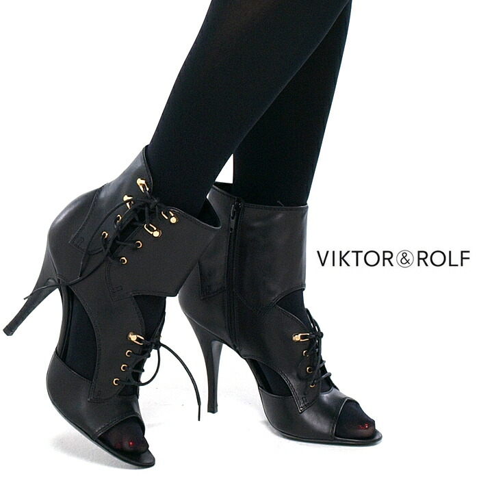 VIKTOR&ROLF ヴィクター＆ロルフ S49WP0062 サンダル ブーツ レザー 090 ブラック｜アクアベース 7,810円