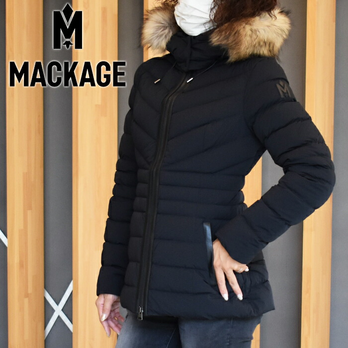 MACKAGE マッカージュ ダウンジャケット ミドル丈 フード付きダウン