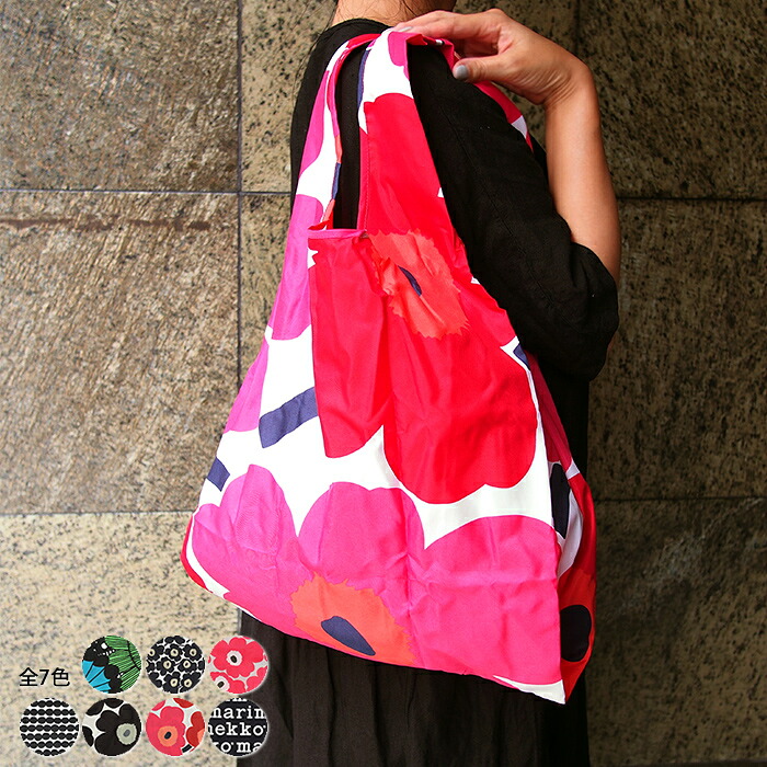 楽天市場 メール便可 Marimekko マリメッコ エコバッグ トートバッグ 全7色 Smartbag Pieni Mini Unikko ショッピングバッグ 折りたたみ アクアベース