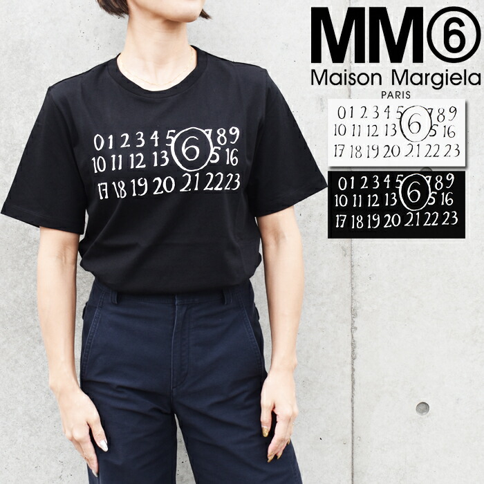 MM6 KIDS エムエムシックス メゾンマルジェラ キッズ レディース クルーネックTシャツ 全2色 M61020 MM02Y ※大人も着用可能 半袖 カットソー ロゴ エムエム 6 メゾンマルジェラ Maison Margiela
