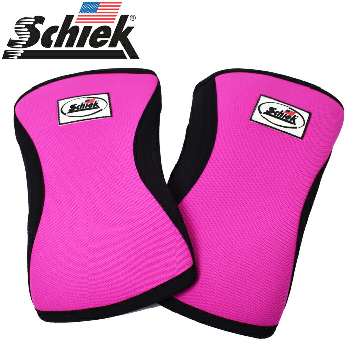 Schiek シーク レディース ニースリーブ サクラ色×黒いこと 膝支持者 1160CF Rx Cross Training Knee Sleeves 加重値形づくる 体育館