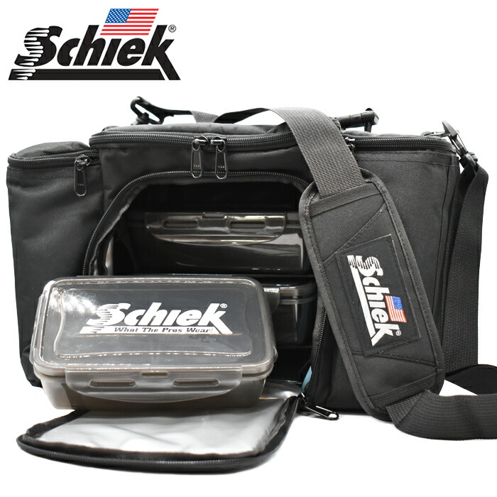 【楽天市場】Schiek シーク クーラーバッグ ミールバッグ ブラック Cooler Bag フィットネス バッグ ジム 筋トレ 保冷ランチ