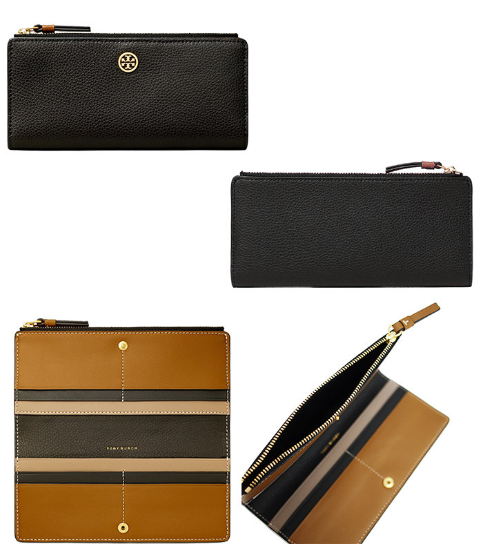 Tory Burch トリーバーチ 長財布 ブラック Walker ウォーカー トリーバーチ 財布 Walker Zip Slim Wallet Black Salon Raquet De