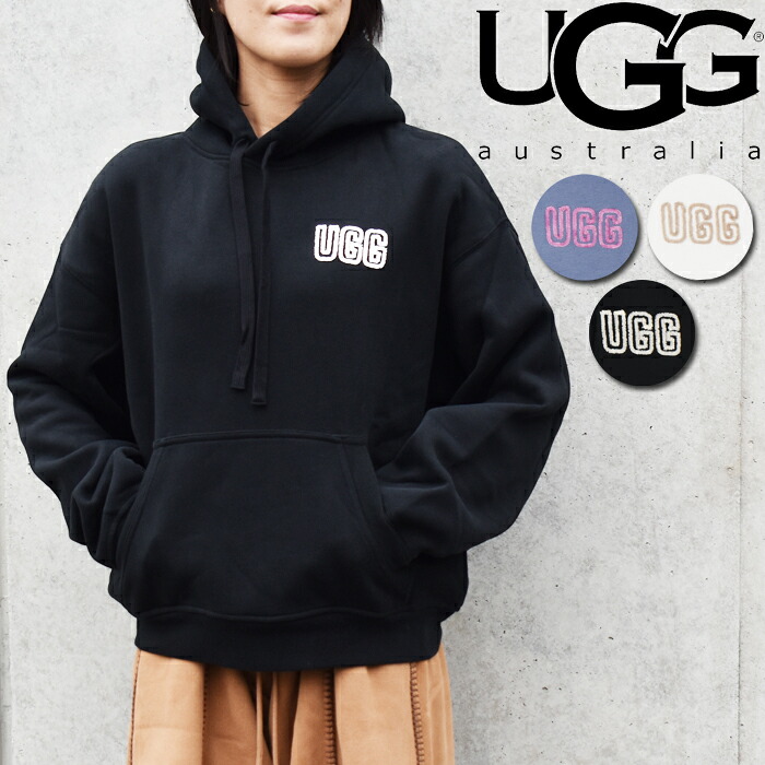 UGG アグ レディース パーカー W UGG LOGO HOODIE 全3色 ロゴ フーディ 1171478 レディース スウェット プルオーバー 裏起毛 長袖 胸ロゴ レディース トップス パーカー フード プルパーカー 秋 冬|アクアベース