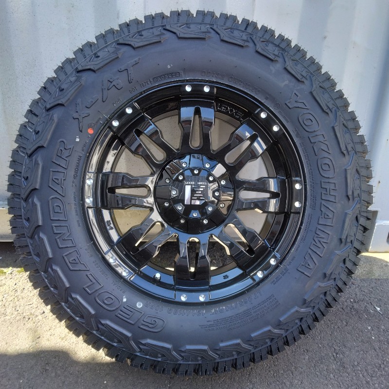 150プラド ハイラックス サーフ FJ ランドクルーザー プラド 新品 4本 タイヤホイールセット ヨコハマ ジオランダー X-AT 265/65R17 265/70R17 17インチ LEXXEL Balano|Auto Craft WAT