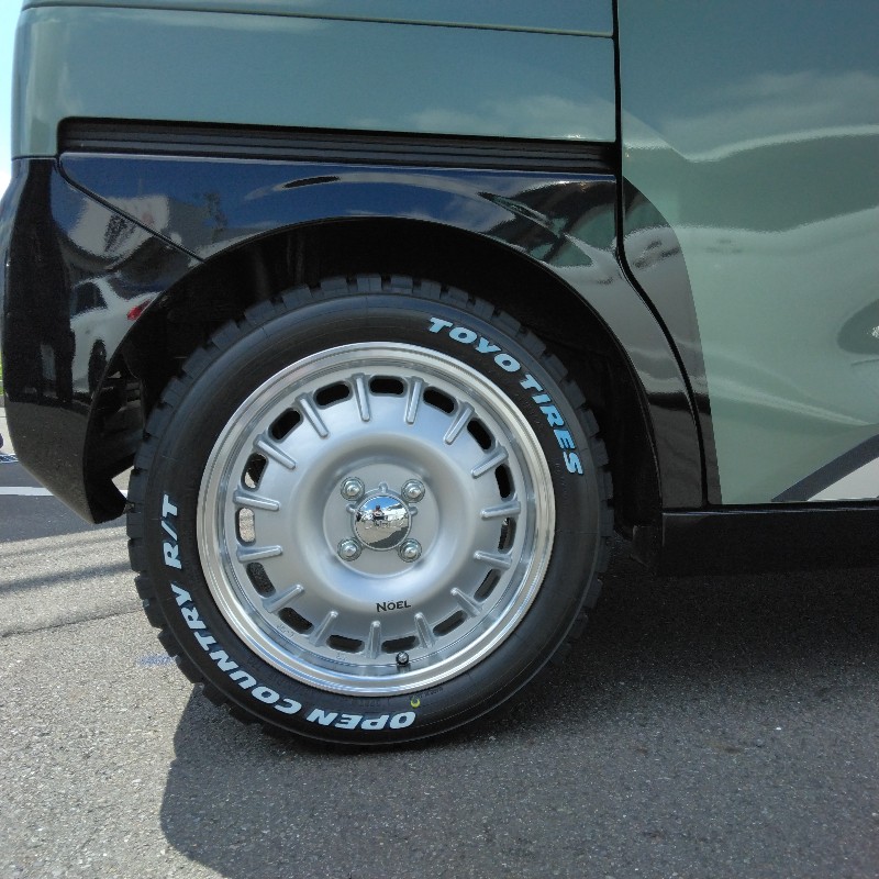 ハスラー デリカミニ タイヤホイール 4本セット トーヨー オープンカントリー RT 165/60R15 ホワイトレター 15インチ NOEL