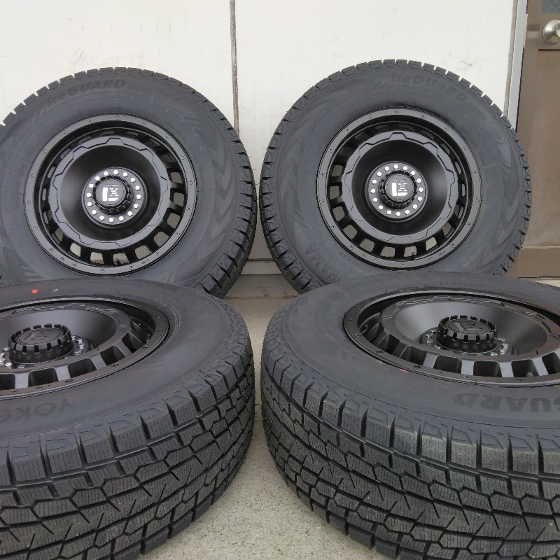 新品 スタッドレス ラングラー JL JK タイヤホイールセット 17インチ レクセル スワッガー ヨコハマ アイスガード SUV G075 265/70R17 国産スタッドレス