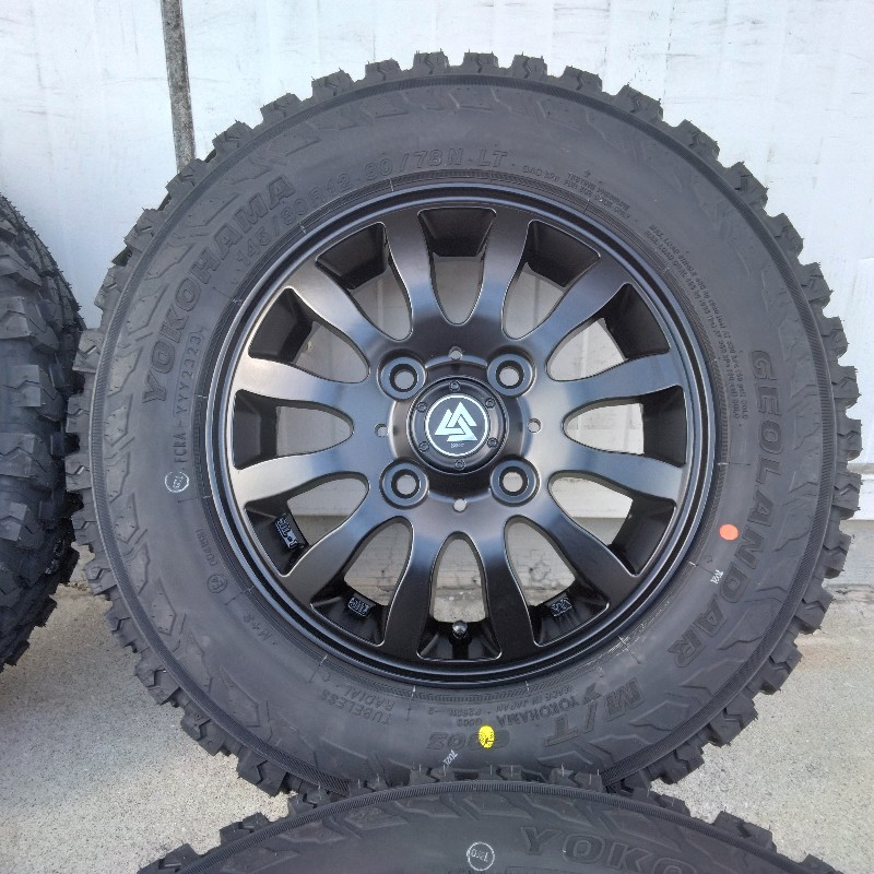 軽トラ 軽バン 新品 タイヤホイール 4本セット 145/80R12 ヨコハマ ジオランダー MT 12インチ MUD-Xii｜Auto Craft WAT