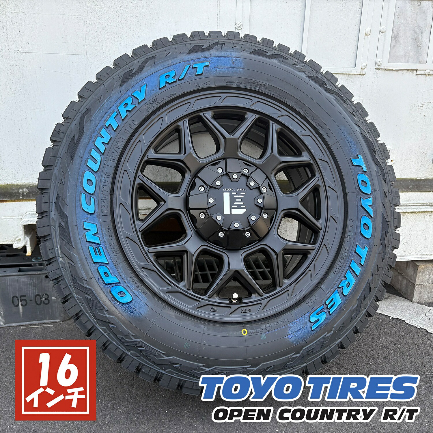 【16インチ】デリカD5 RAV4 CX5 エクストレイル対応 タイヤホイールセット TOYO オープンカントリーRT 225/70R16 LEXXEL レクセル InFerno インフェルノ 4本セット