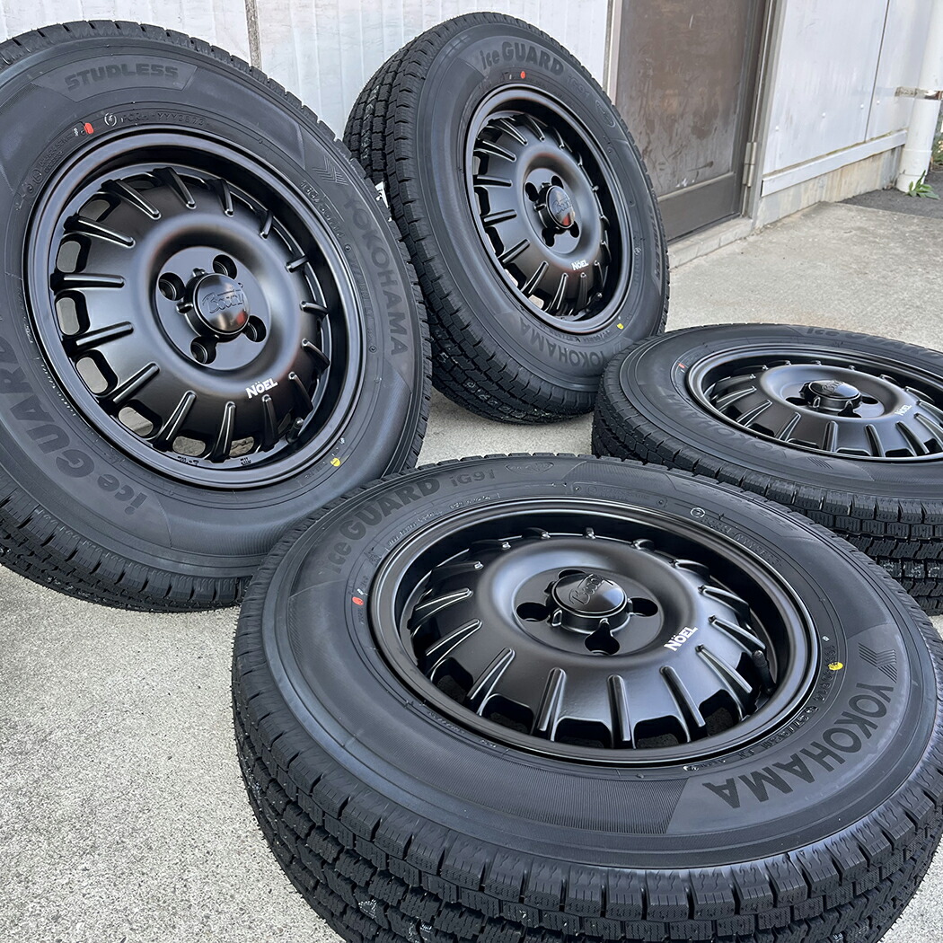 スタッドレス 165/80R14 VAN 8PR 97/95N プロボックス サクシード 160系 国産スタッドレスタイヤ ホイールセット ヨコハマ アイスガード IG91 14インチ バウンティコレクション Noel ノエル
