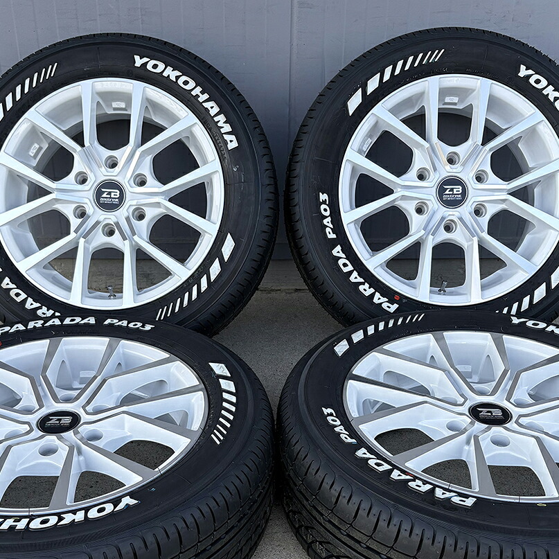【新品4本セット】車検対応 ハイエース 200系 夏タイヤ ホイール YOKOHAMA パラダ PA03 215/60R17 ホワイトレター タイヤホイール ゼロブレイク フォース 17インチ タイヤホイールセット HIACE｜Auto Craft WAT
