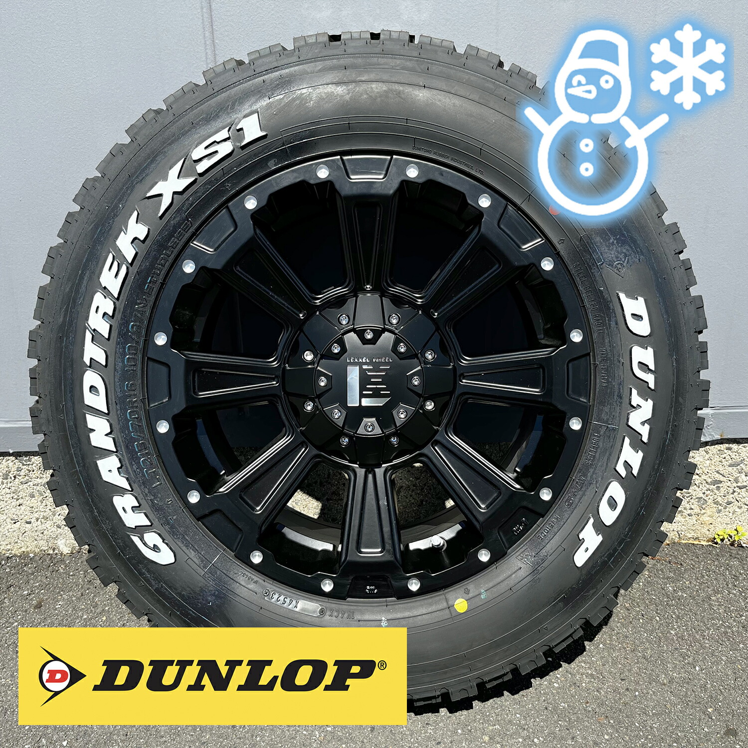 デリカD5 DUNLOP スタッドレスタイヤ 215/70R16 ホイールセット wat_swg16-xs1-yu1