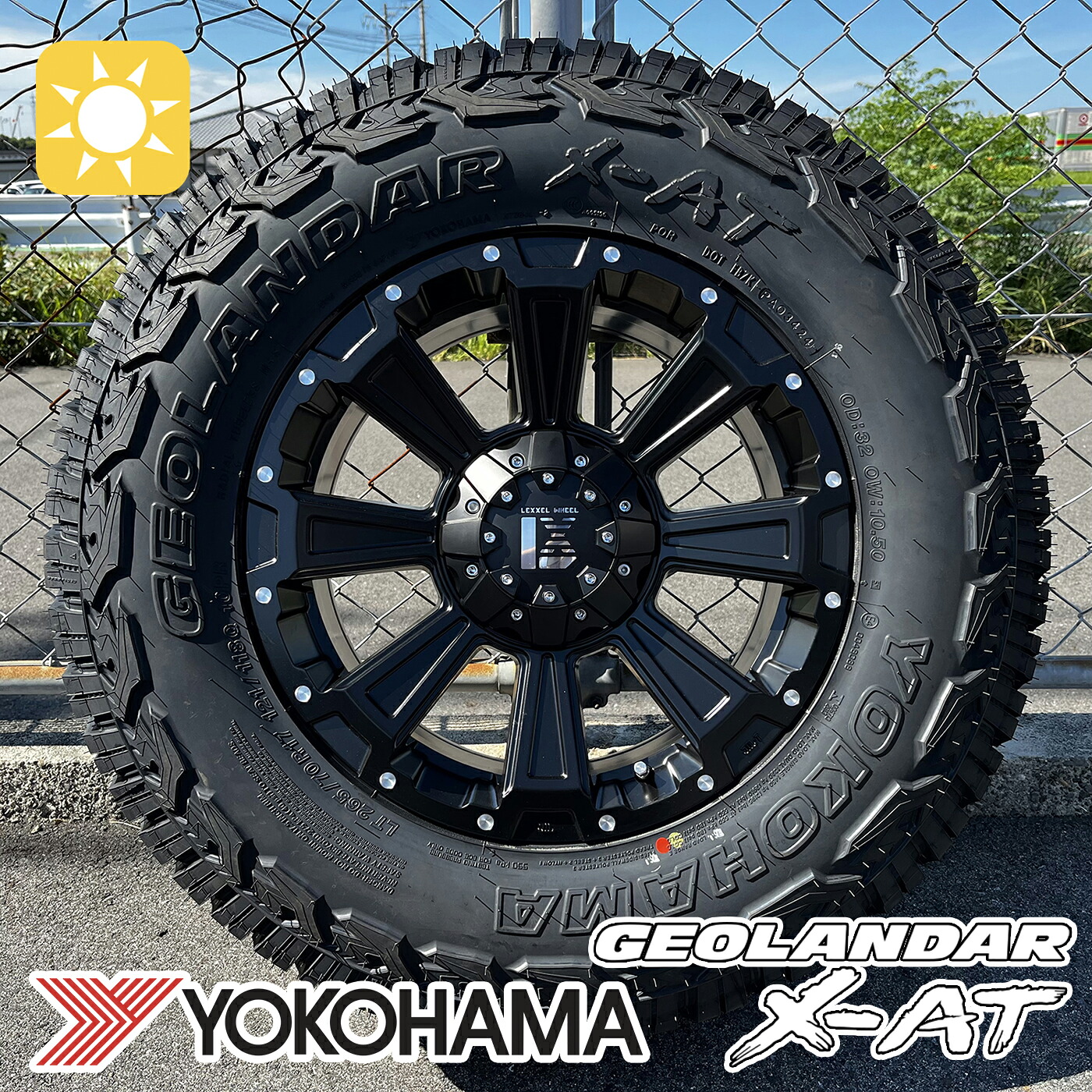 【新品サマータイヤ】ランドクルーザー 250 ランクル250 ランドクルーザー300 ランクル300タイヤホイール 4本セット YOKOHAMA ジオランダー X-AT 265/70R17 17インチ LEXXEL DeathRock デスロック｜Auto Craft WAT