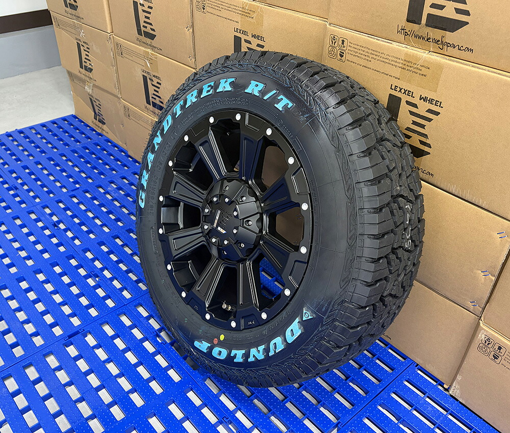 【新品4本】200系 ハイエース レジアスエース 車検対応 16インチ DUNLOP GRANDTREK ダンロップ グラントレック RT01 215/65R16 タイヤホイール LEXXEL DeathRock 16x7.0+40 139.7-6H｜Auto Craft WAT